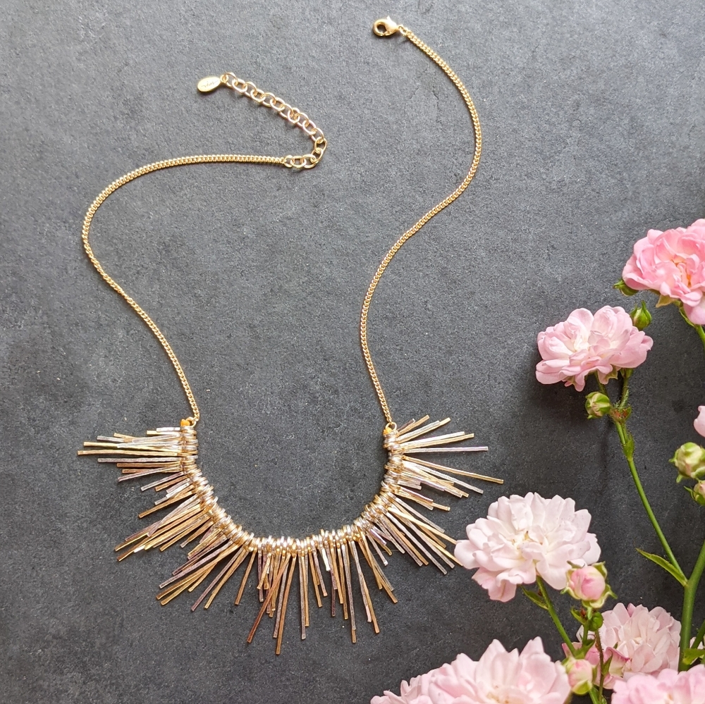 🦋LAST🦋 NWT Joya 18k Gold-Plate Mixed Metal Soleil Statement Necklace